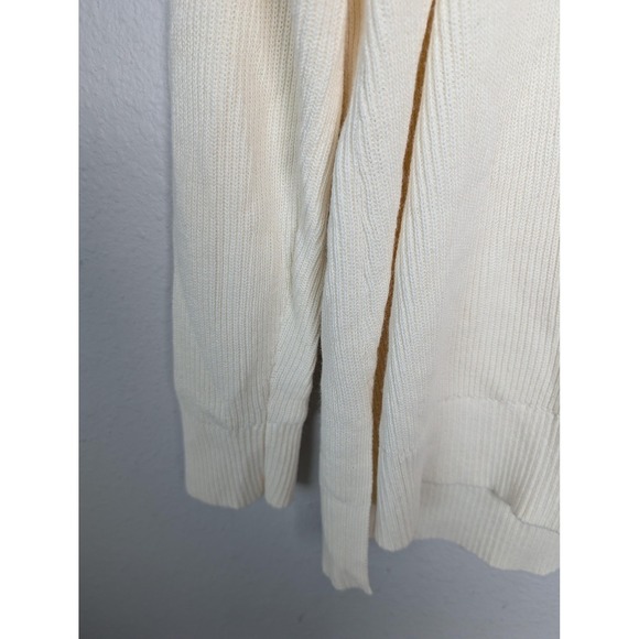 Athleta Sweater Womens Large White Hanover V Neck Tunic Pullover Knit Side Slits - Picture 4 of 7